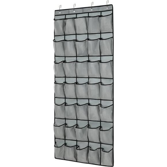 Over The Door Shoe Organizer 35 Pocket Mesh Hanging Storage Rack Holder - Picture 1 of 8